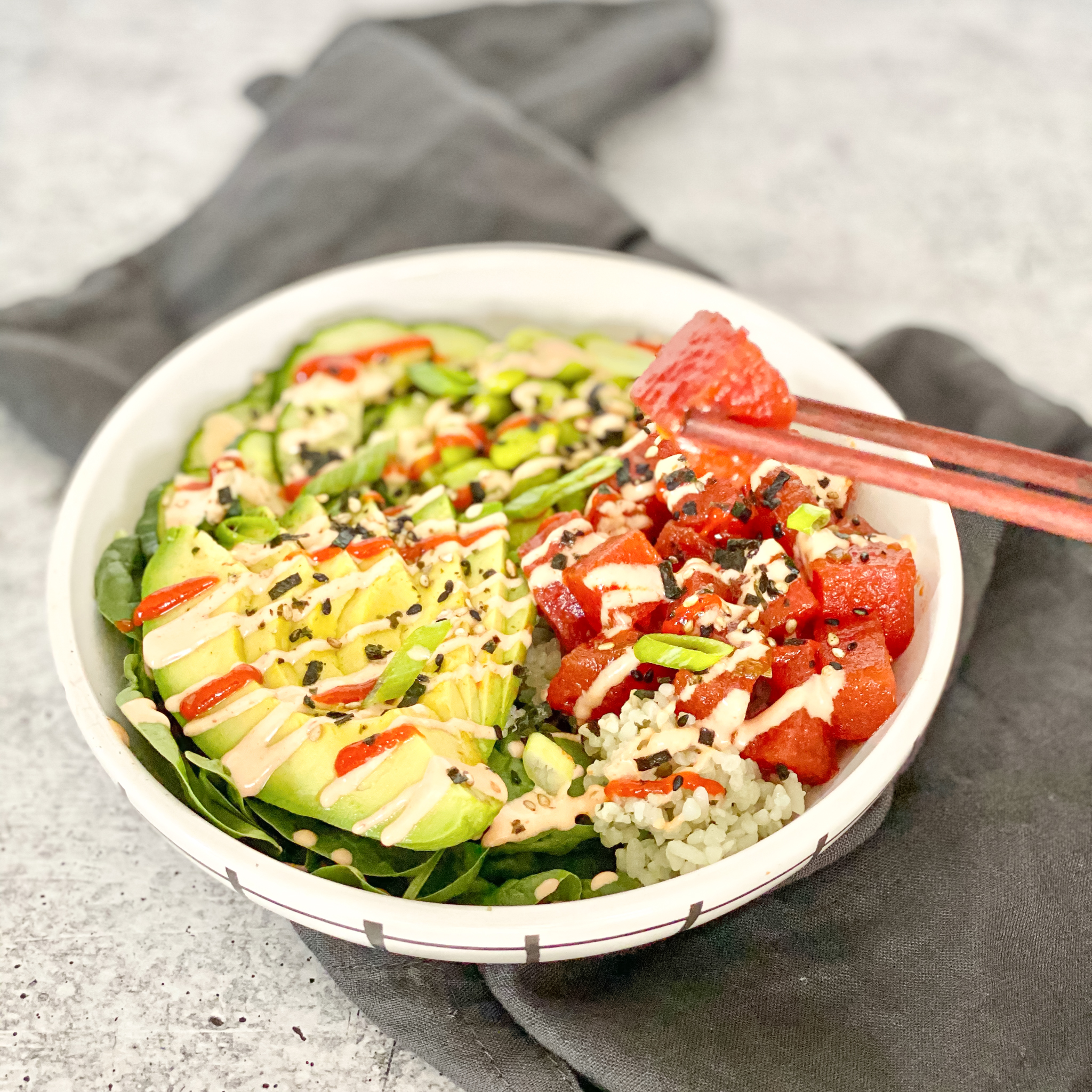 Vegan Watermelon Poke Bowl Ravs Kitchen